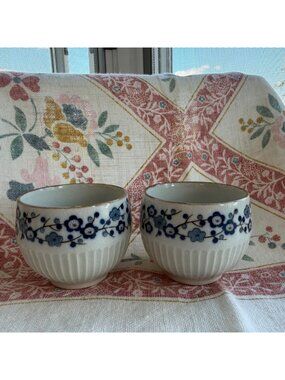 Vintage Otagiri OMC Japanese Stoneware Wabi-Sabi Minimalism Tea Cups